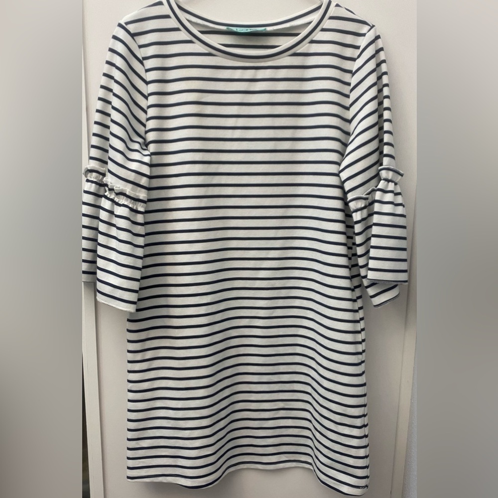 Karlie Black and White Striped Dress